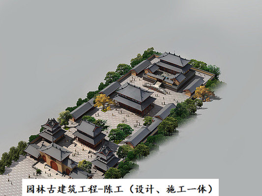 天王殿设计cad图纸 寺庙古建寺庙规划效果施工图 宋式古.