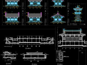 园林寺庙古建筑施工图平面设计图下载 图片18.52mb 园林cad图纸大全 园林景观cad图纸