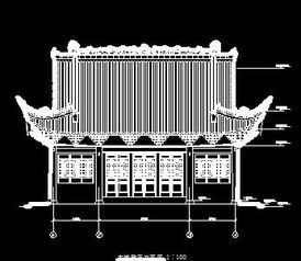 某寺庙维修工程古建筑施工图纸免费下载 园林古建